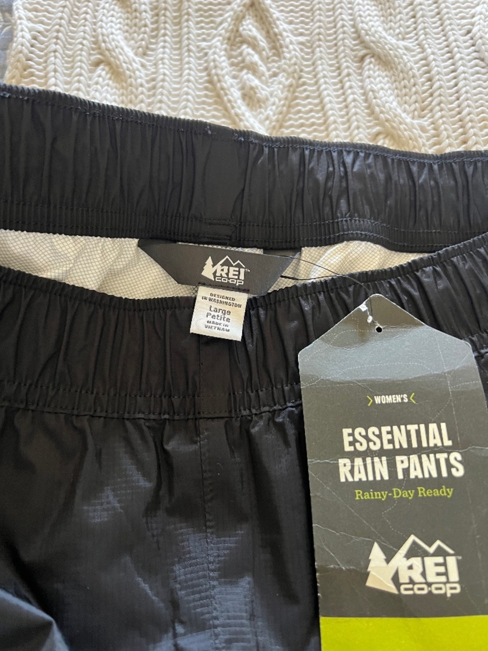 REI Co-op Rain Pants - Women’s Large Petite - Black - NWT - Picture 2 of 4